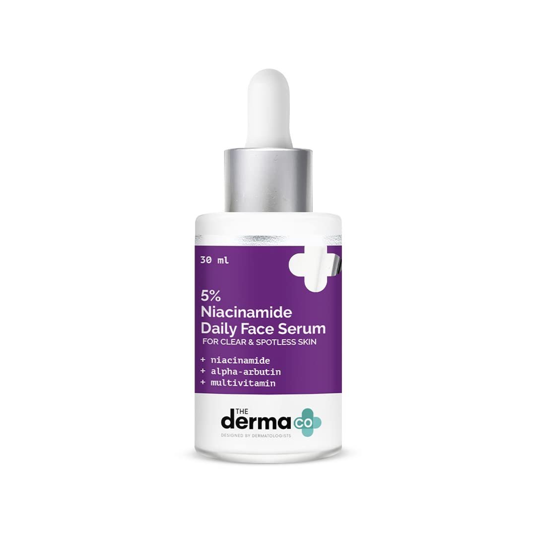 0690896_the-derma-co-5-niacinamide-daily-face-serum-30ml-with-alpha-arbutin-multivitamin-for-clear-spotless-.jpeg Co 5% Niacinamide Daily Face Serum with Alpha Arbutin & Multivitamins – 30ml - Image 1