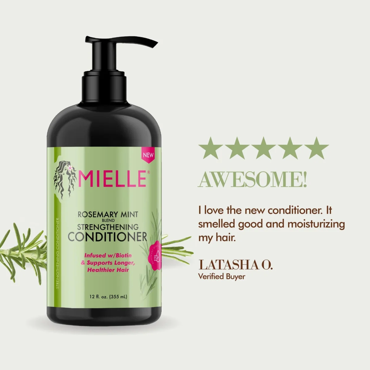 Rosemary Mint Strengthening Conditioner 355ml - Image 5