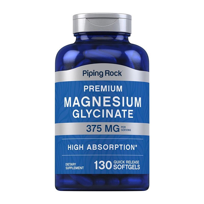 Piping-Rock-Magnesium-Glycinate-375mg-130-Softgels-0.jpg Piping Rock Magnesium Glycinate 375mg -130 Softgels - Image 1
