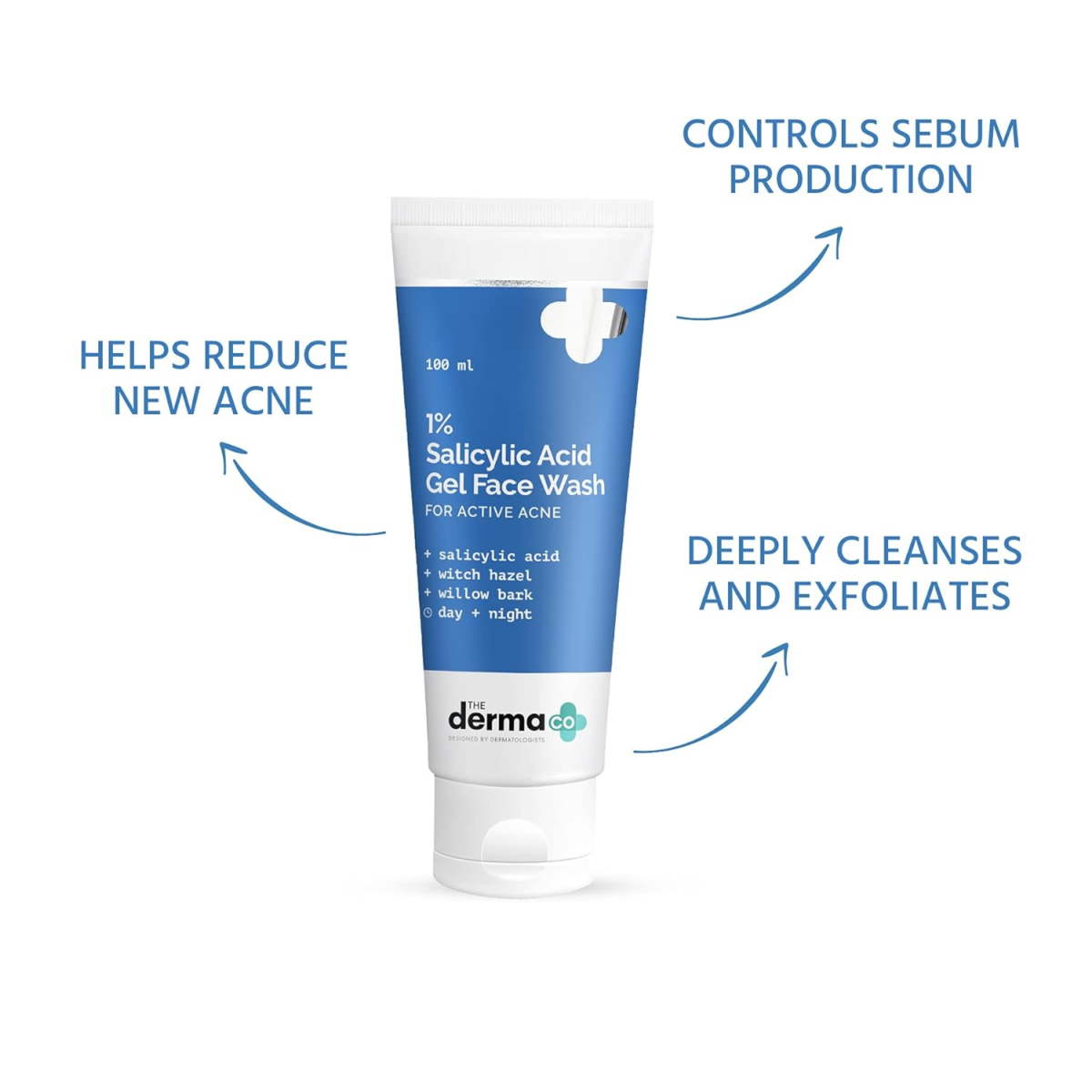 The Derma Co 1% Salicylic Acid Gel Face Wash 100ml - Image 5